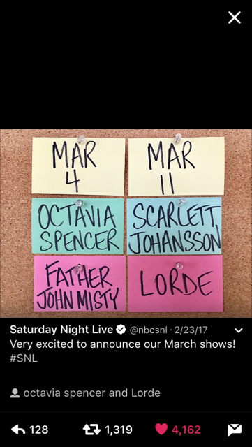 SNL original tweet Feb 23